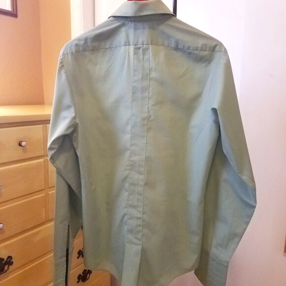Vintage Permanent Press Green Button Down Collar Shirt - Picture 2 of 15